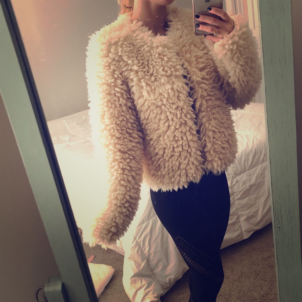 White Sherpa jacket